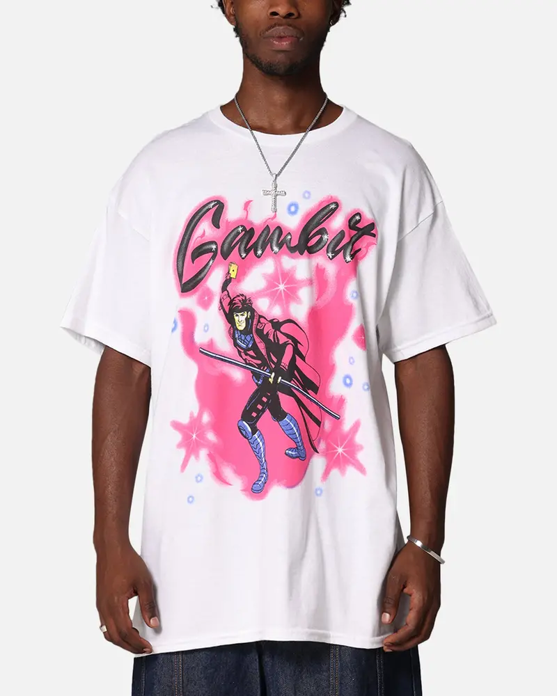 Goat Crew Marvel X-Men Gambit Airbrush T-Shirt White 1