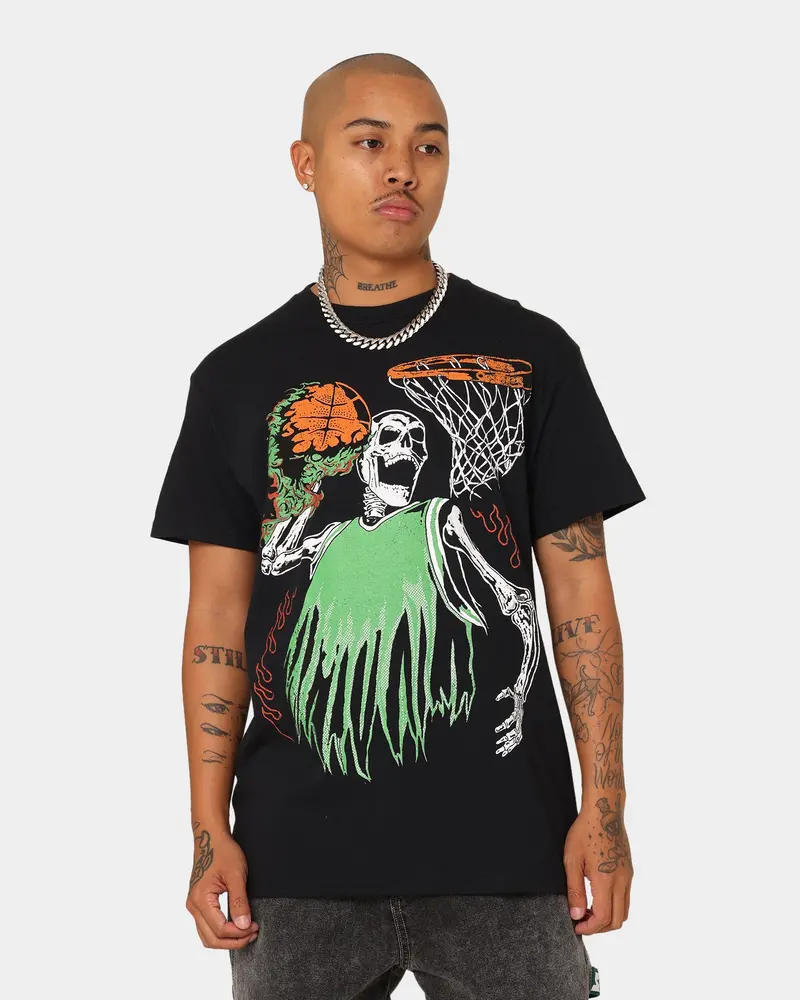 Goat Crew Playoff Skeleton T-Shirt Black/Green 1