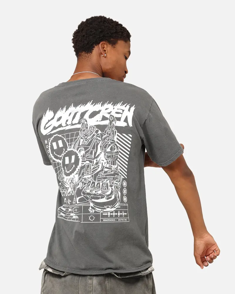 Goat Crew Robo Mech T-Shirt Off Black 1
