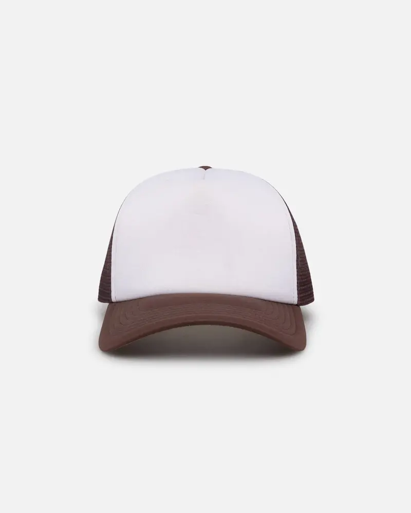 Goat Crew Trucker Mesh Cap White/Brown 1