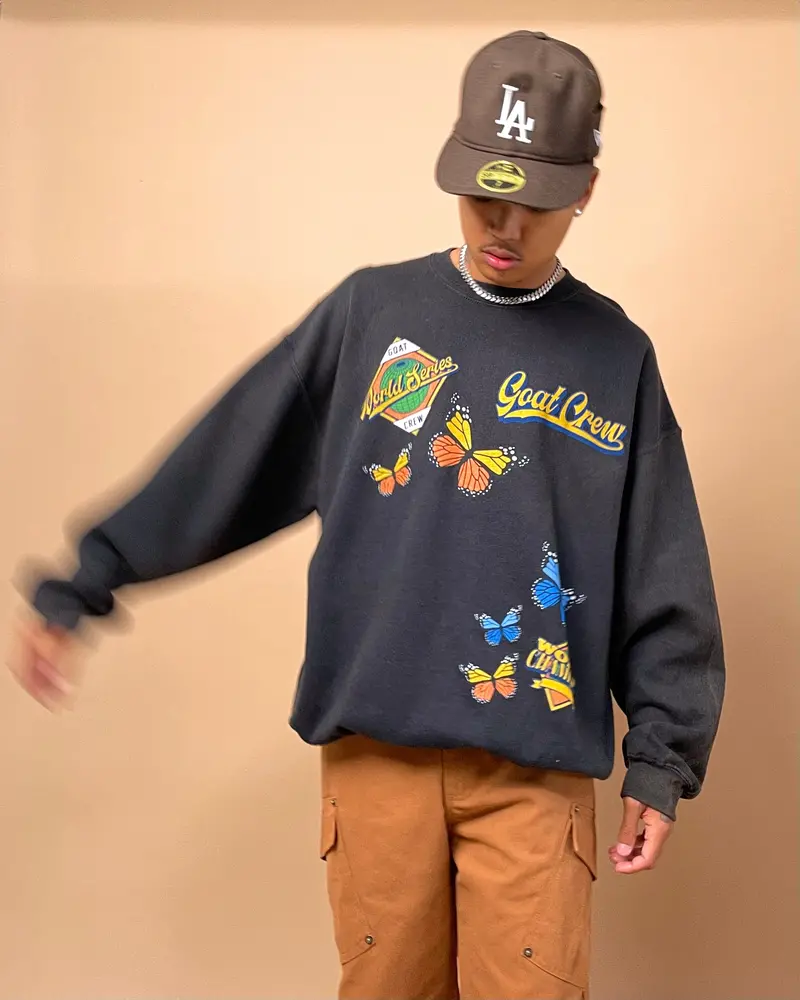 Goat Crew World Champs Vintage Crewneck Black Wash 1