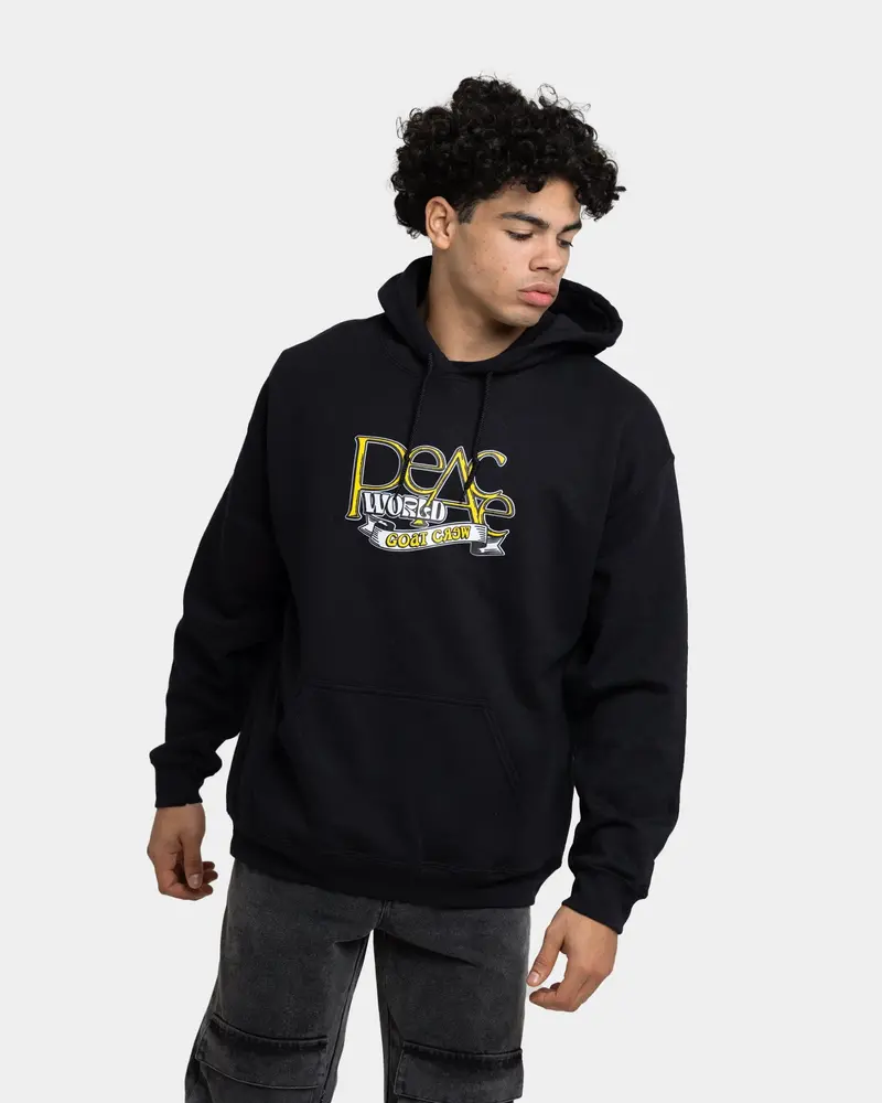 Goat Crew World Peace Hoodie Black 1
