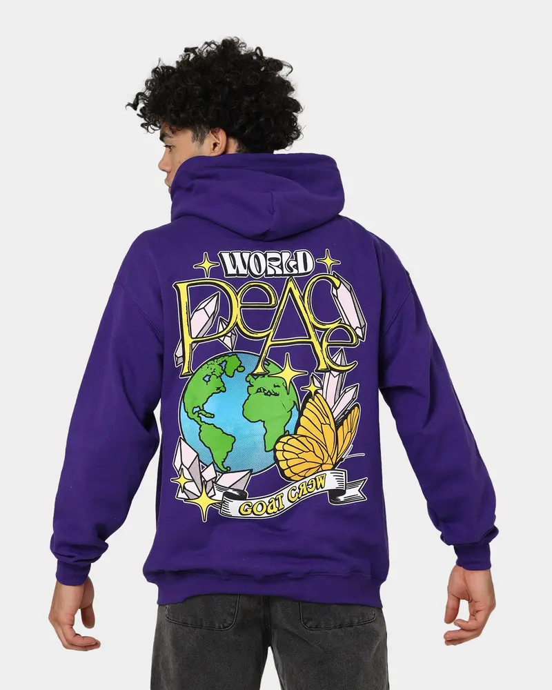 Goat Crew World Peace Hoodie Purple 1