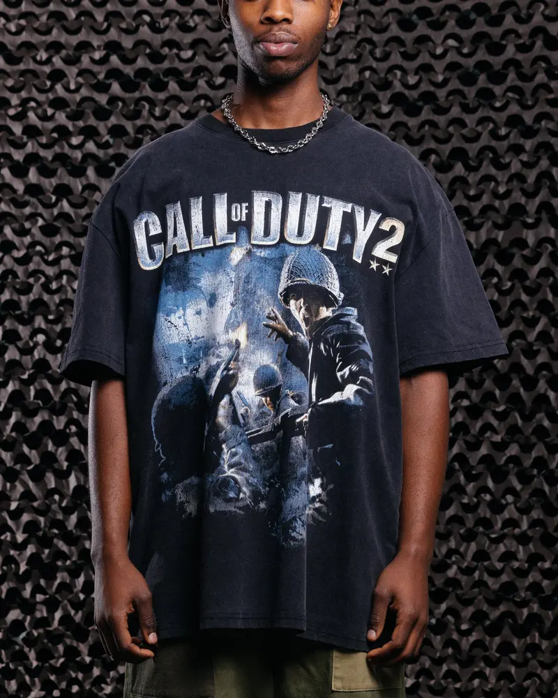 Goat Crew X Call Of Duty Call Of Duty 2 Heavy T-Shirt Vintage Black 1