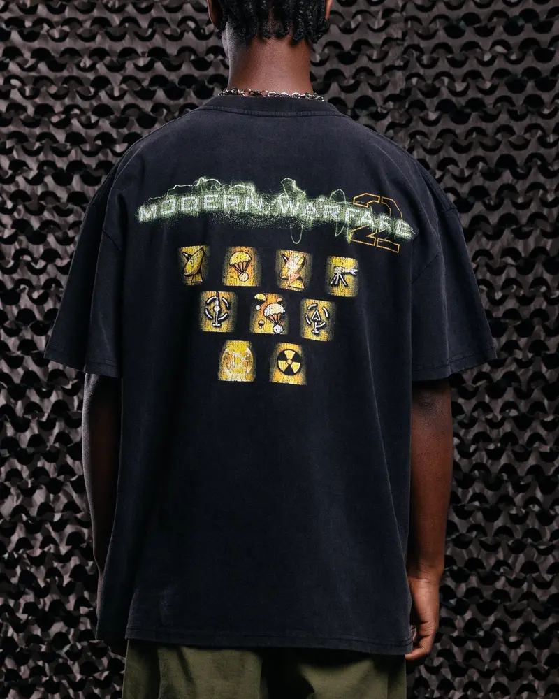 Goat Crew X Call Of Duty Modern Warfare 25 Streak Heavy T-Shirt Vintage Black 1
