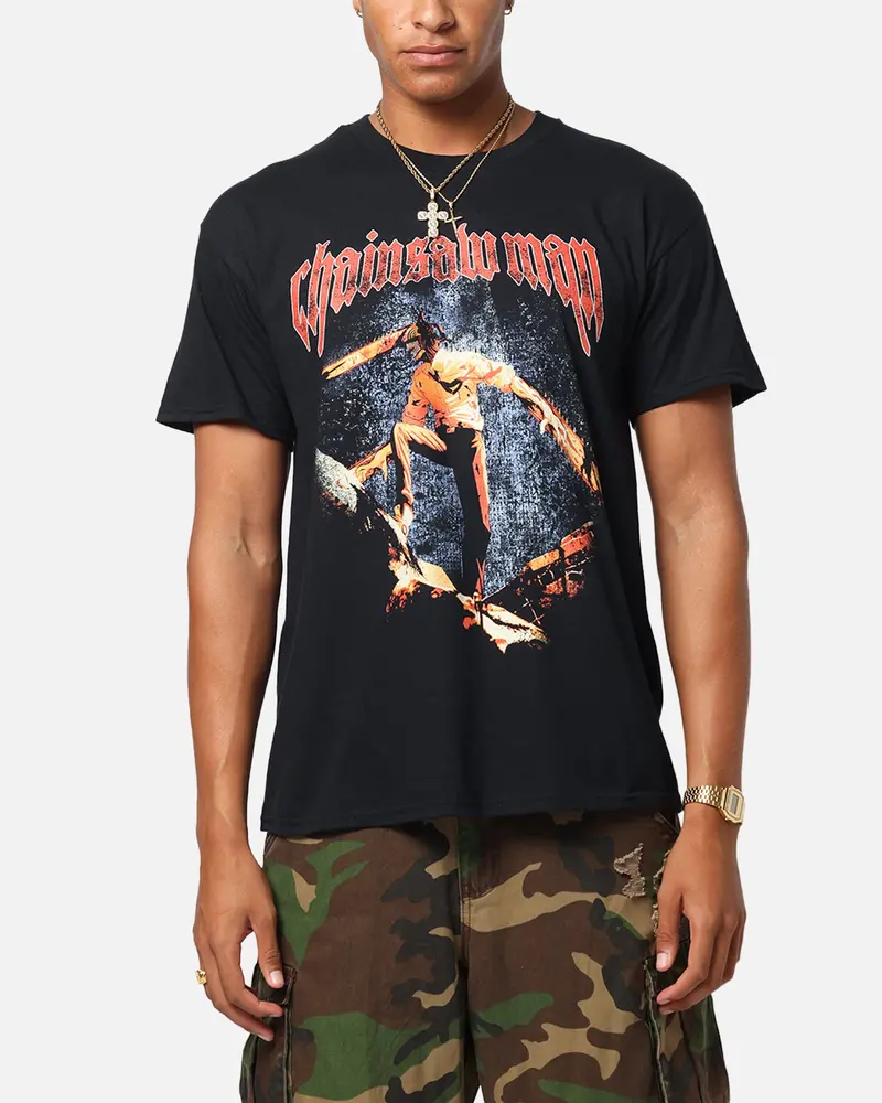 Goat Crew X Chainsaw Man T-Shirt Black 1