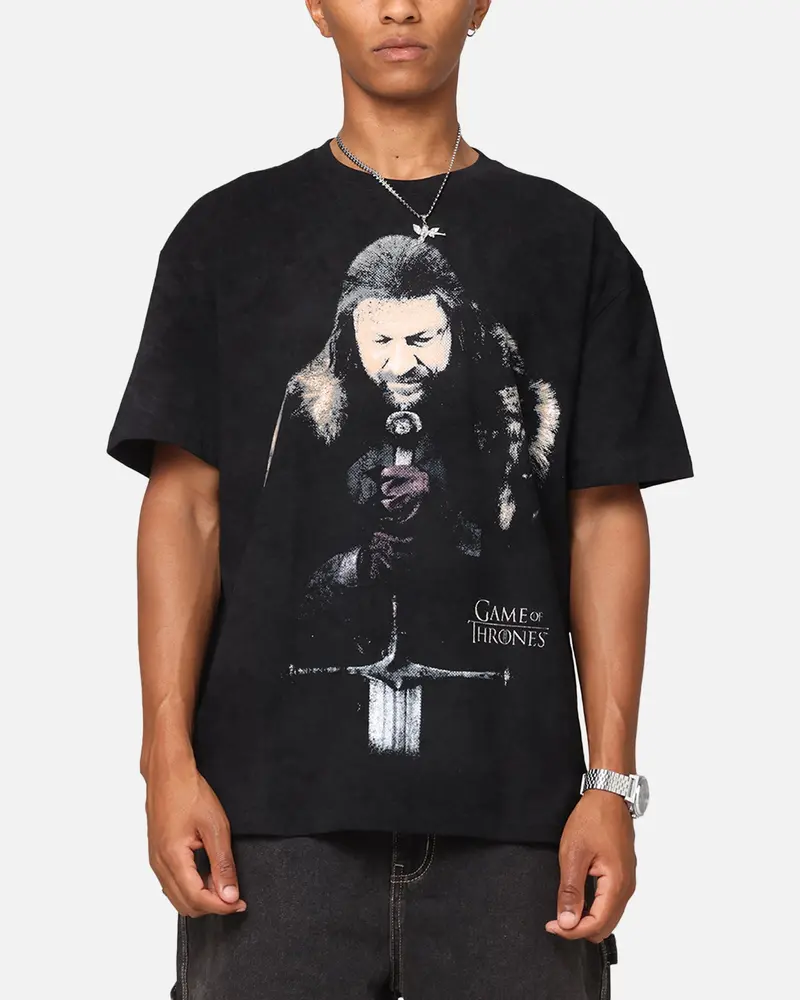 Goat Crew X Game Of Thrones Ned Stark Heavy T-Shirt Black 1