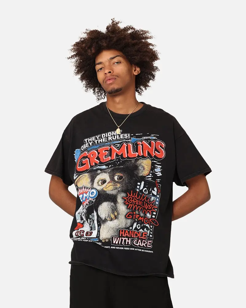 Goat Crew X Gremlins Gremlins Obey Vintage T-Shirt Black Wash 1