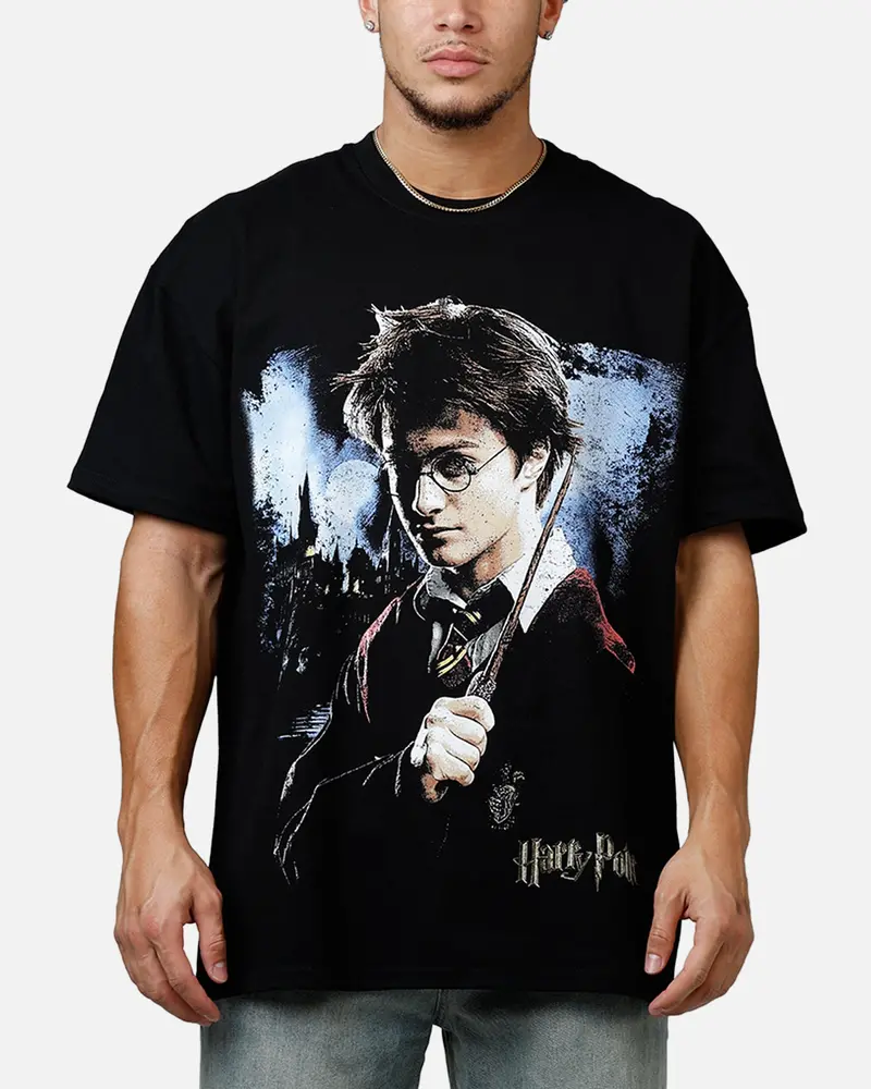 Goat Crew X Harry Potter Poster Vintage T-Shirt Black Acidwash 1
