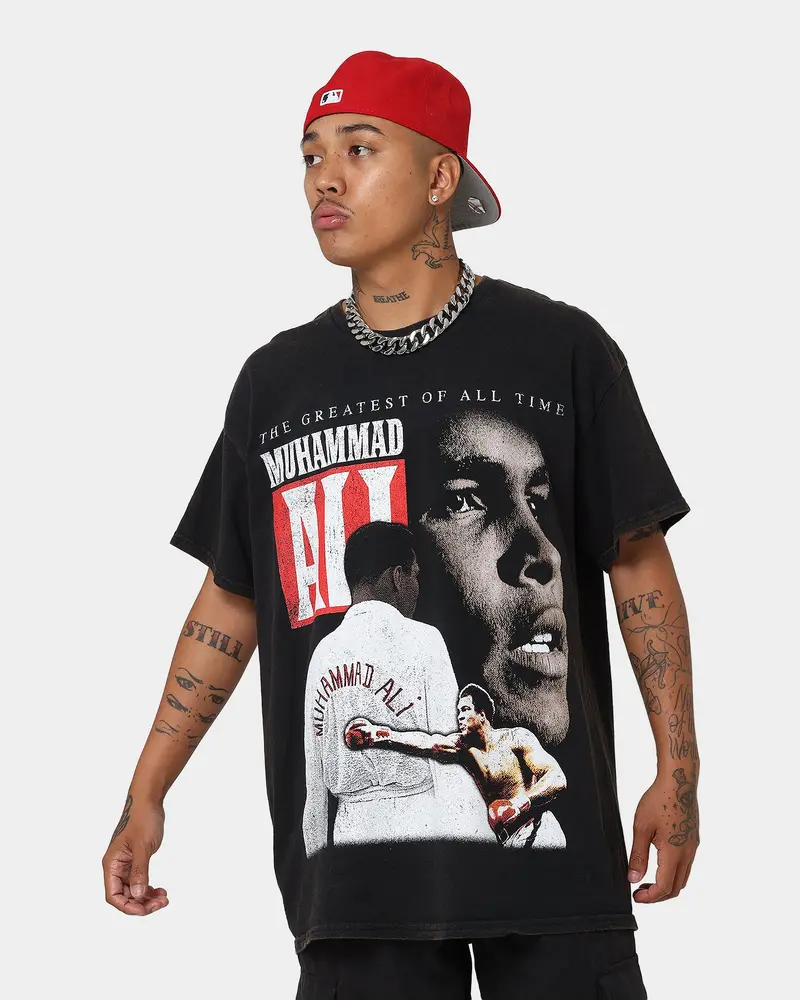 Goat Crew X Muhammad Ali Greatest Vintage T-Shirt Black Wash 1
