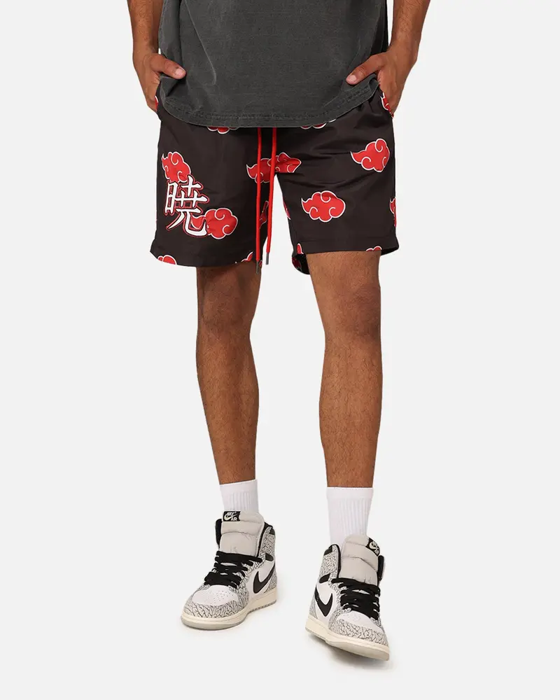 Goat Crew X Naruto Akatsuki Shorts Black/Red 1