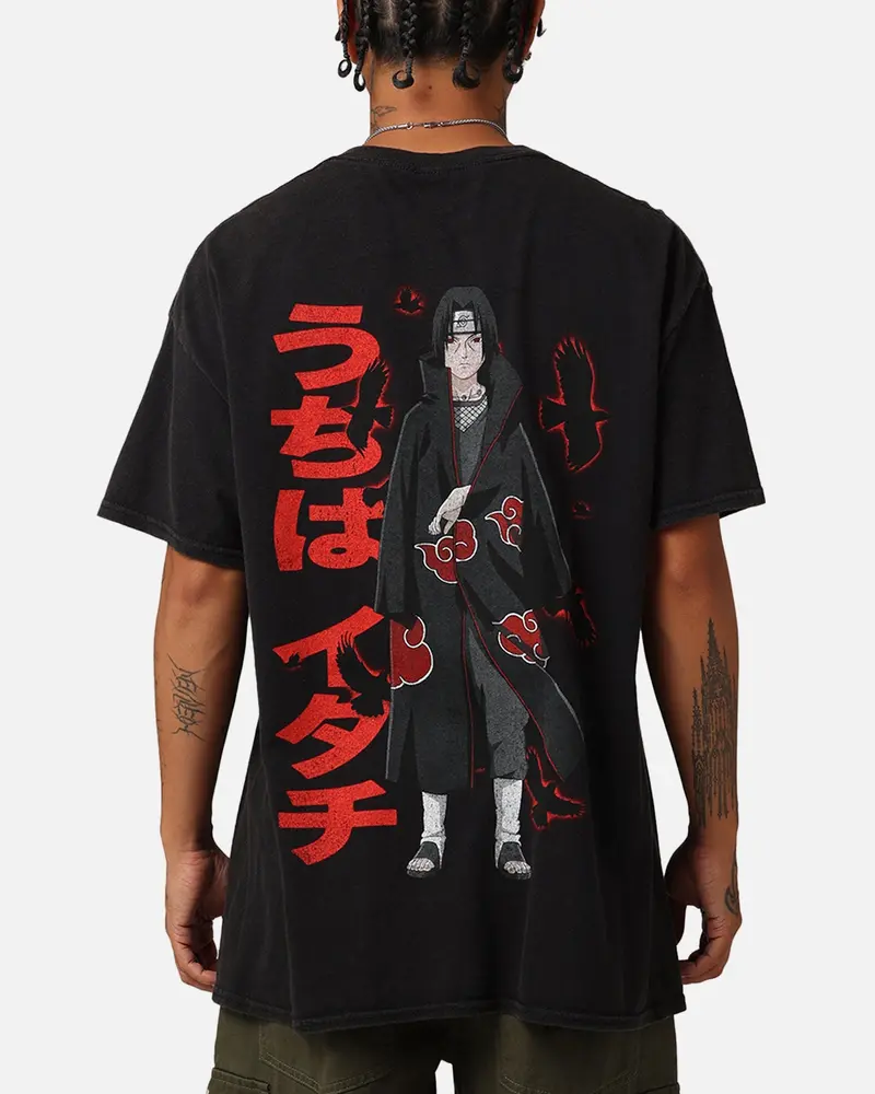 Goat Crew X Naruto Itachi Vintage T-Shirt Black Wash 1