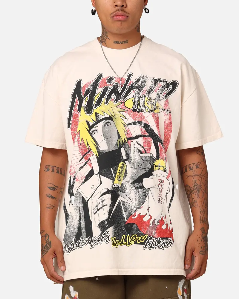 Goat Crew X Naruto Minato Namikaze Heavyweight T-Shirt Off White 1