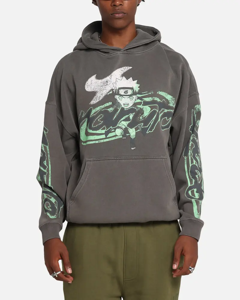Goat Crew X Naruto Sage Mode Premium Hoodie Washed Charcoal 1