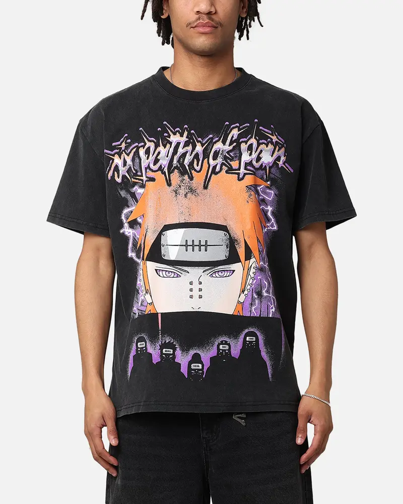 Goat Crew X Naruto Six Paths Of Pain Heavy T-Shirt Vintage Black 1
