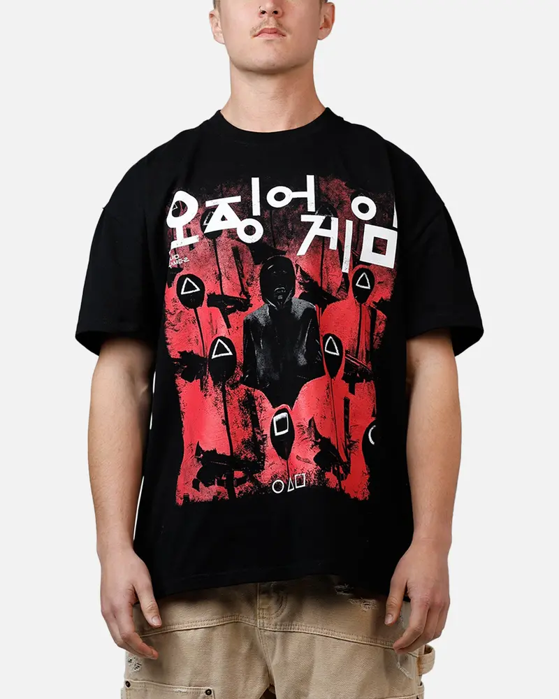 Goat Crew X Squid Game Masked Men T-Shirt Black 1