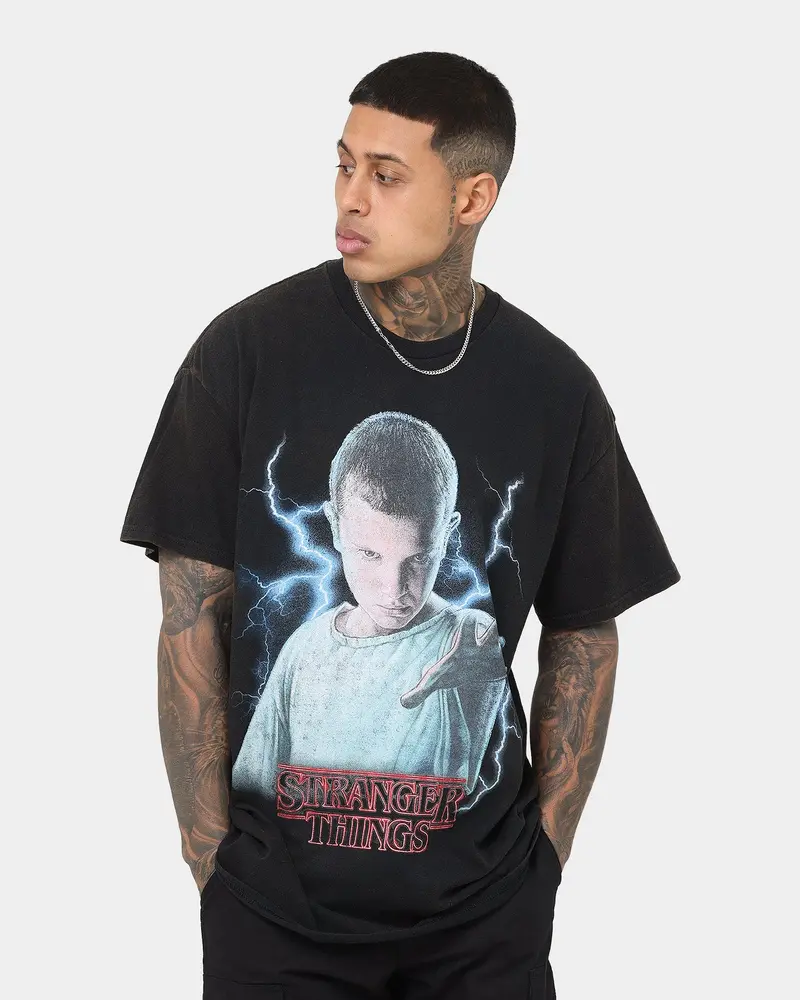 Goat Crew X Stranger Things Eleven Premium Vintage T-Shirt Black Wash 1