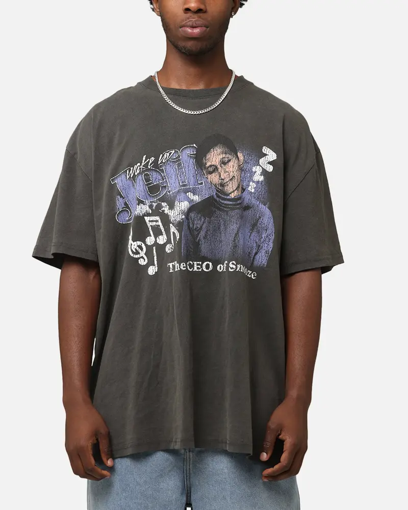 Goat Crew X The Wiggles Wake Up Jeff Heavy T-Shirt Black Wash 1