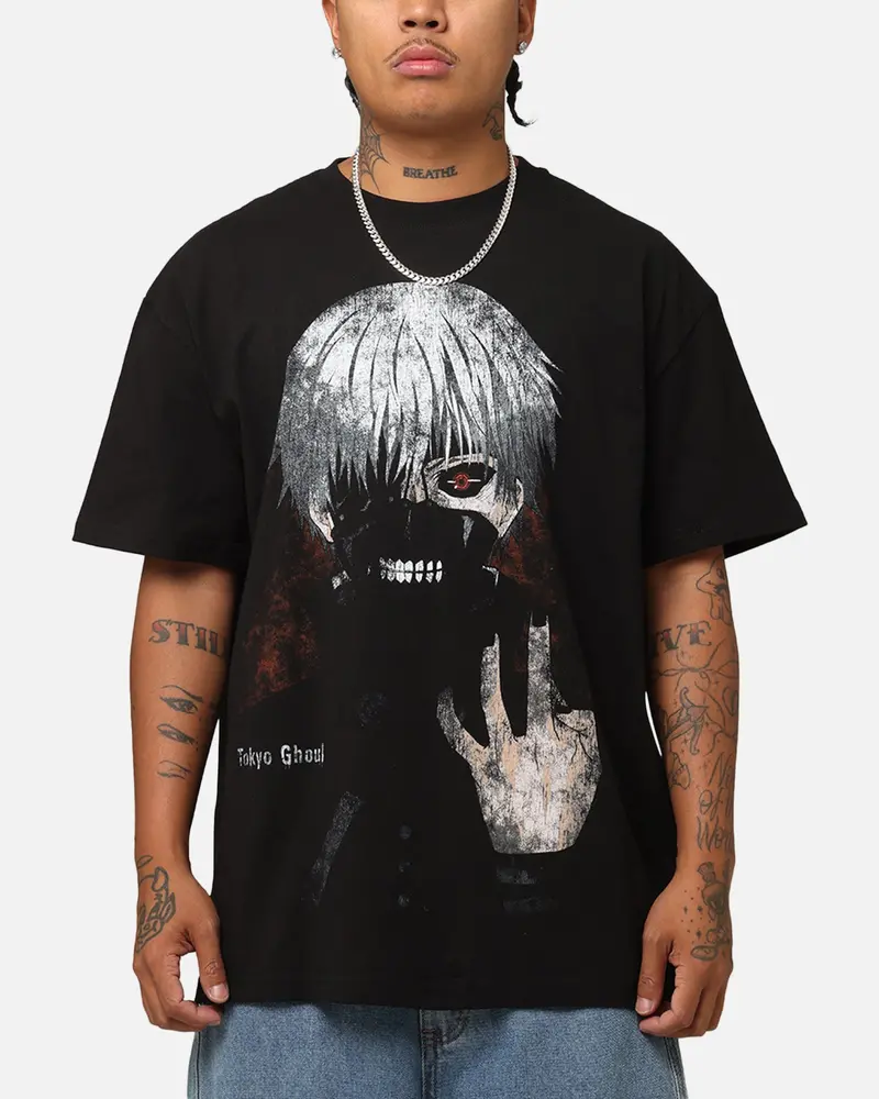 Goat Crew X Tokyo Ghoul Kaneki Heavy T-Shirt Black 1