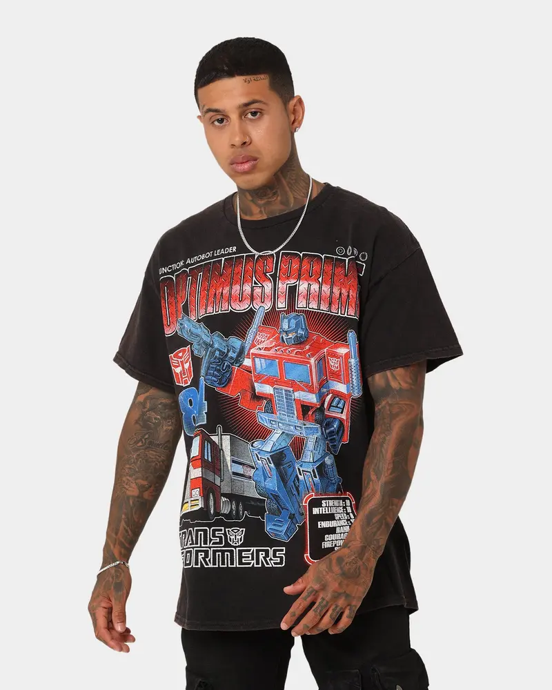 Goat Crew X Transformers Optimus Prime Vintage T-Shirt Black Wash 1