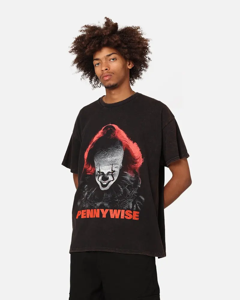Goat Crew X Warner Bros. Entertainment Pennywise Face Vintage T-Shirt Black Wash 1