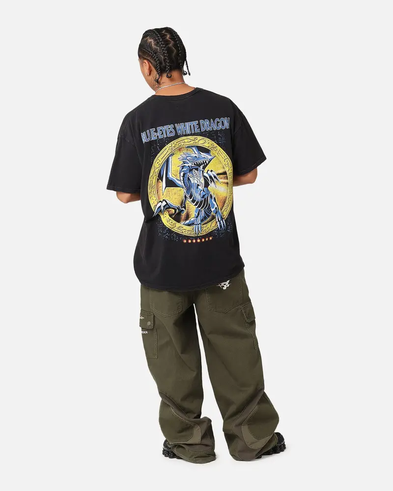 Goat Crew X Yu-Gi-Oh! Blue Eyes White Dragon T-Shirt Black Wash 4