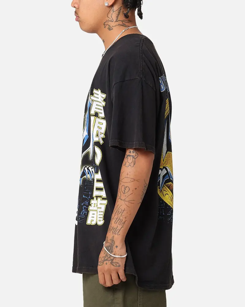Goat Crew X Yu-Gi-Oh! Blue Eyes White Dragon T-Shirt Black Wash 6