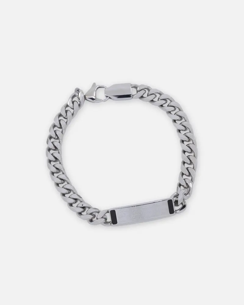 Guess Mainline 10Mm Script Onix Curb Chain Braclet Multi 1