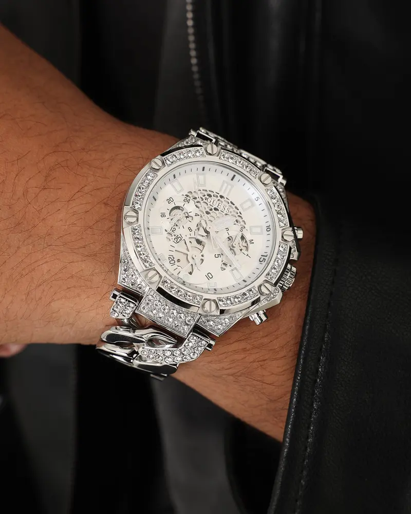 Guess Mainline Baron Silver Watch Silver 1