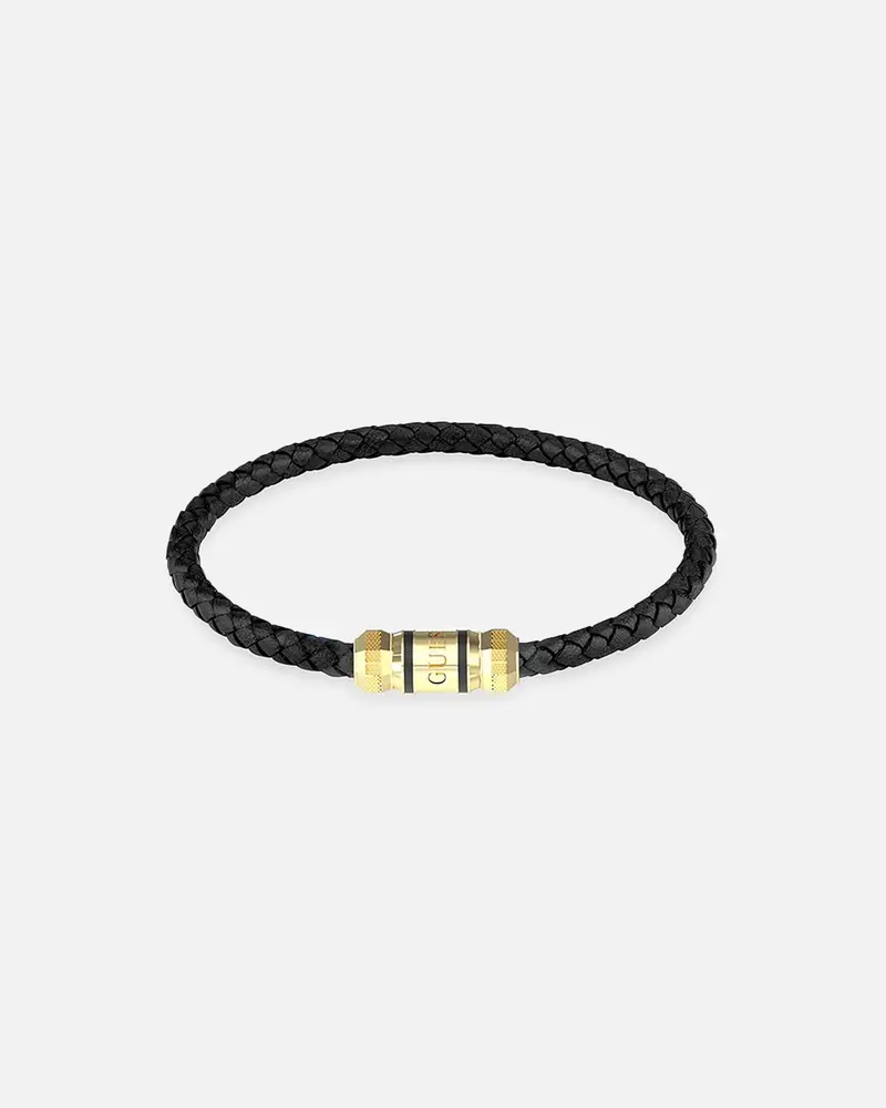 Guess Mainline Exagon Leather Bracelet Gold 1