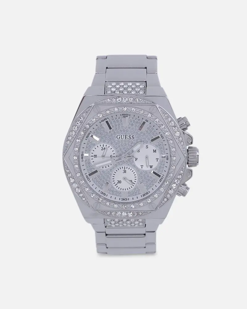 Guess Mainline Fury Glitz Bracelet Watch Silver 1