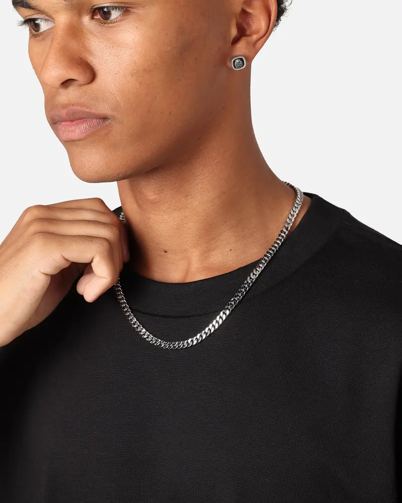 Guess Mainline Link City 21" Diamond Cut 6Mm Chain Silver 1