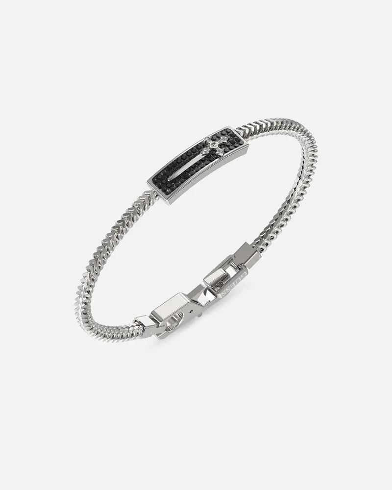 Guess Mainline Rebel Knight Dagger Crystal Bracelet Silver 1
