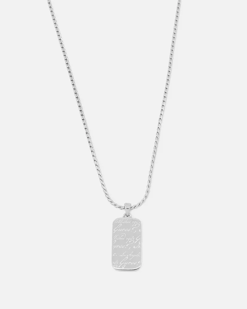 Guess Mainline Script Tag 26" Necklace Multi 1