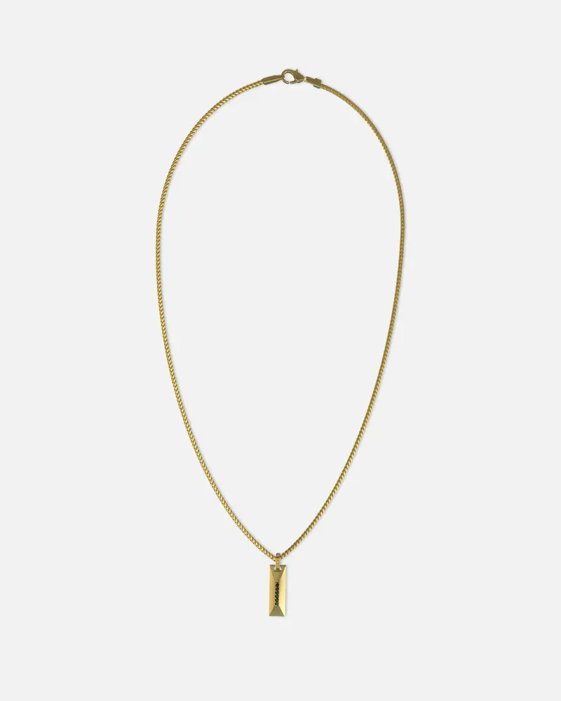 Guess Mainline True Spirit Crystal Tag Necklace Gold 1