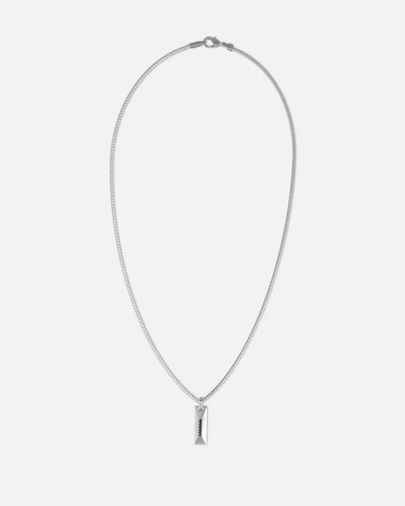 Guess Mainline True Spirit Crystal Tag Necklace Silver 1