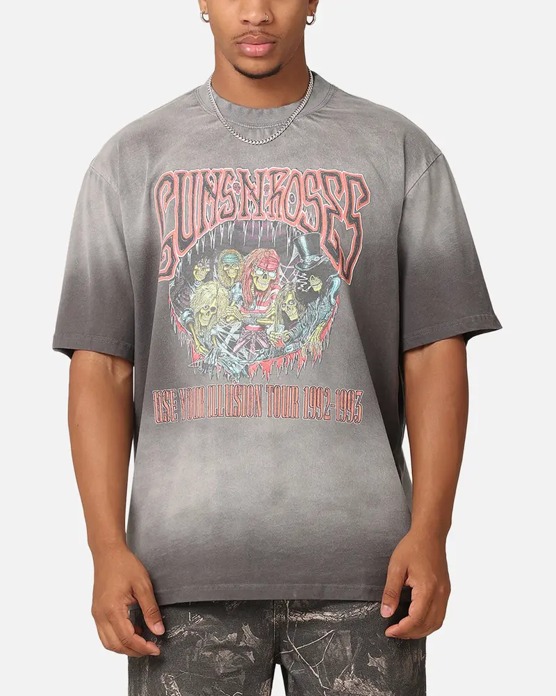 Guns N Roses Guns N Roses Sunfade T-Shirt Sun Washed Blue 1