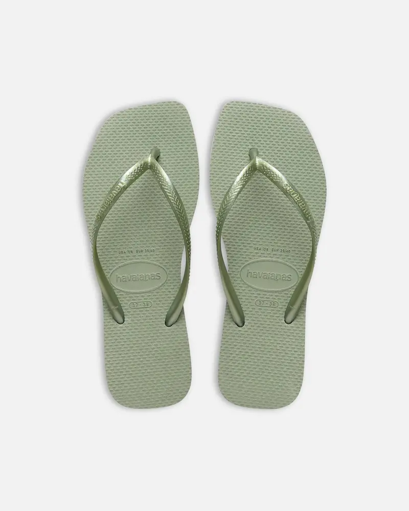 Havaianas Women's Slim Square Thongs Green 1