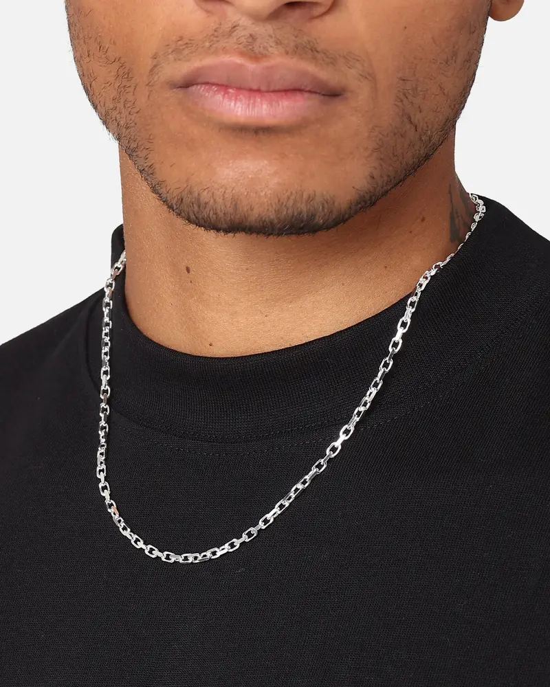 House Of Auric 3.5Mm Straight Cut Cable Chain Silver 1