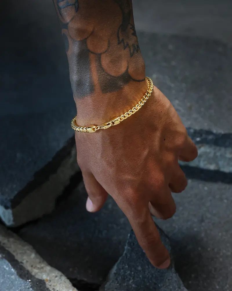 House Of Auric 3.7Mm Franco Bracelet 18K Gold Vermeil 1