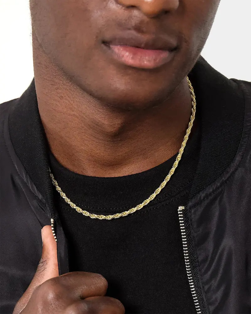 House Of Auric Rope 4Mm 18" Chain 18K Gold Vermeil 1