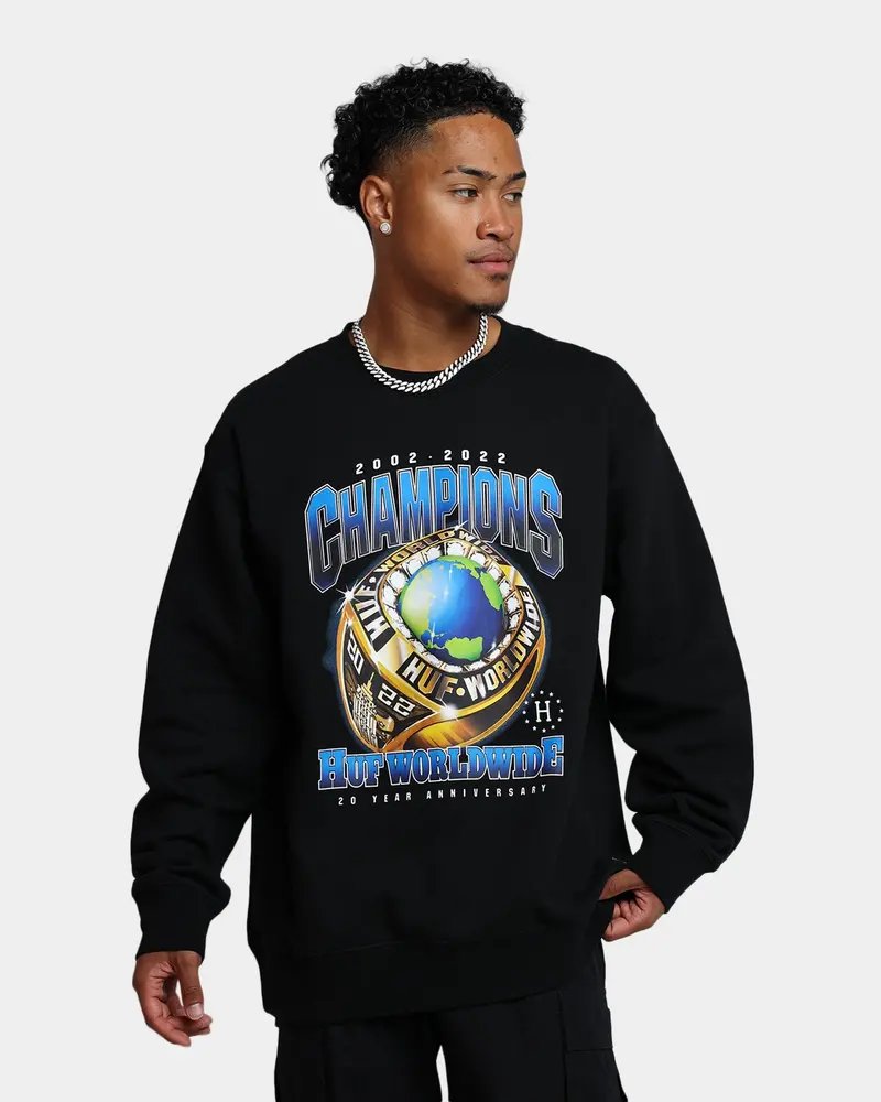 Huf Champions Crewneck Black 1
