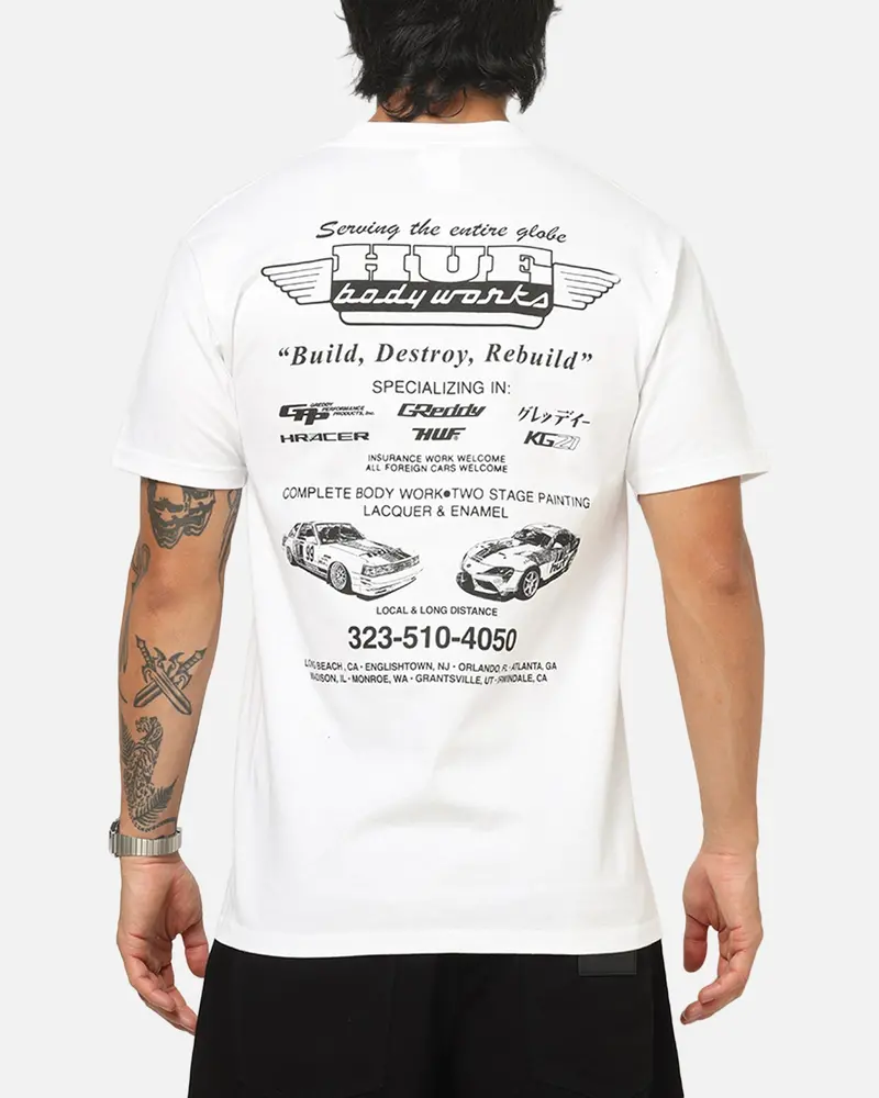 Huf X Greddy Body Works T-Shirt White 1