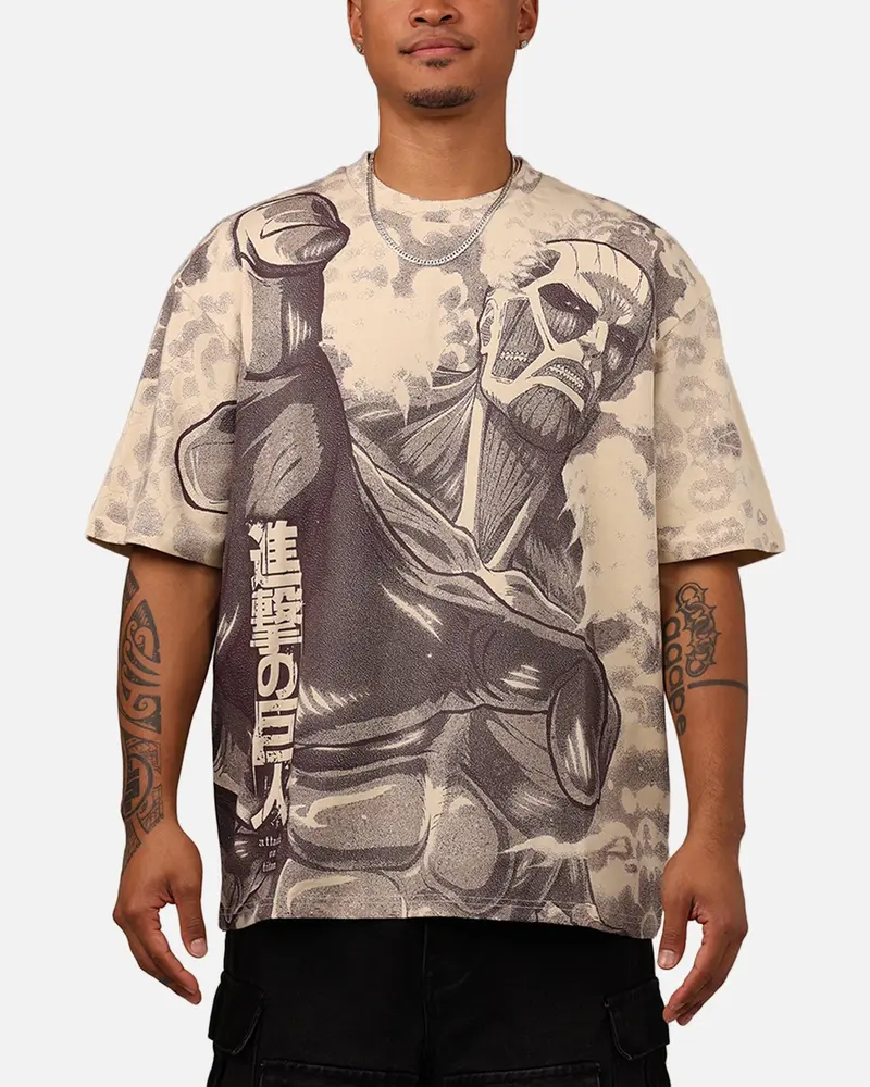 Hypland X Attack On Titan Colossal T-Shirt Chocolate 1