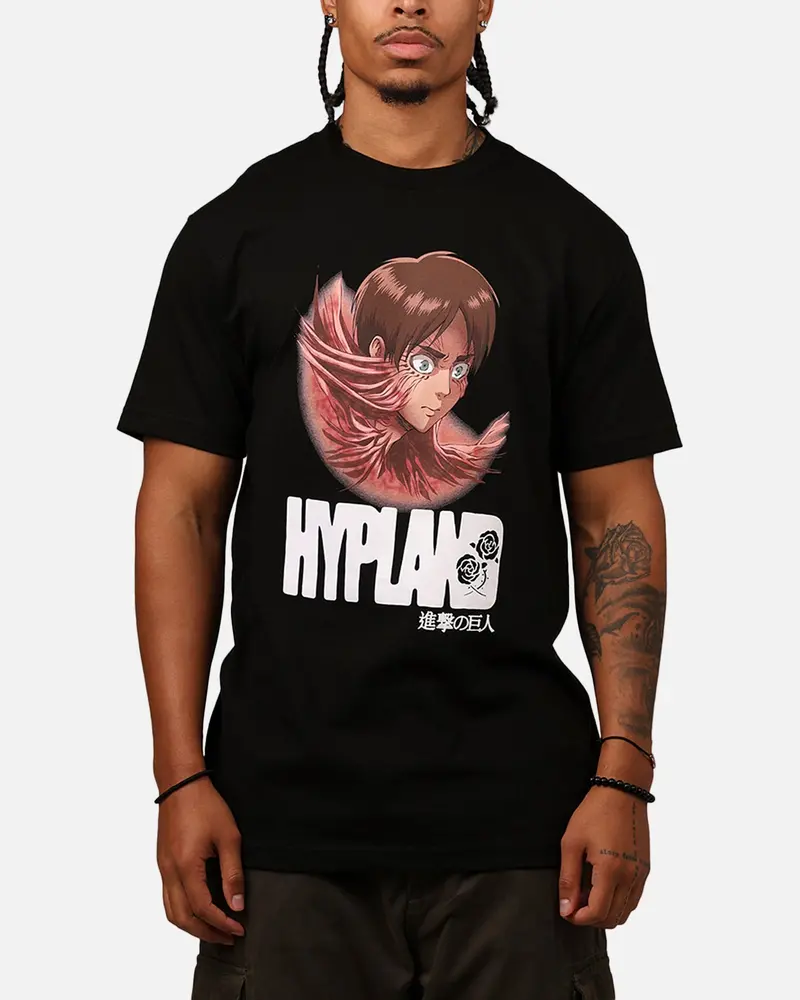 Hypland X Attack On Titan Erin Titan T-Shirt Black 1