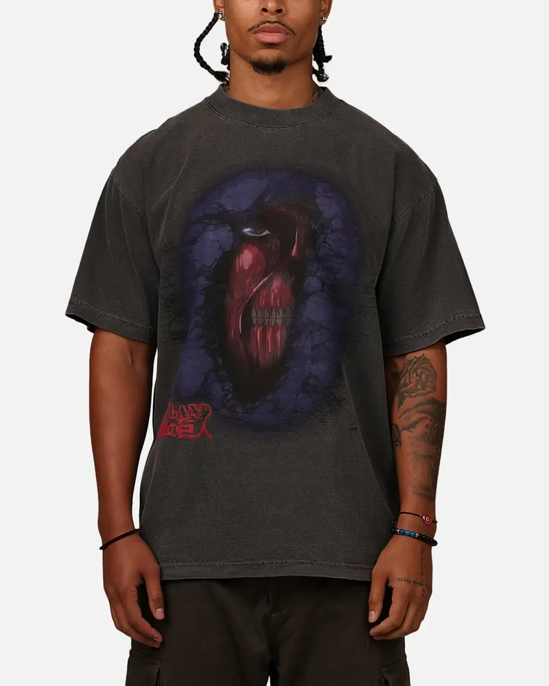 Hypland X Attack On Titan Hidden Titan T-Shirt Vintage Black 1