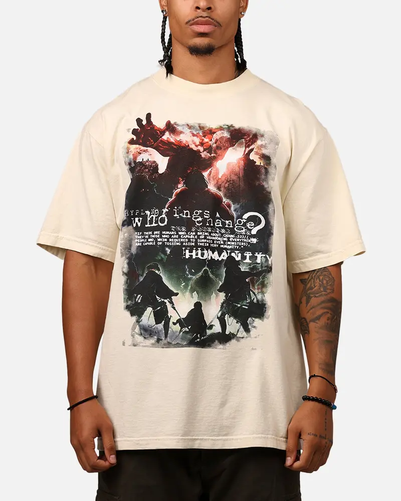 Hypland X Attack On Titan Killers T-Shirt Cream 1