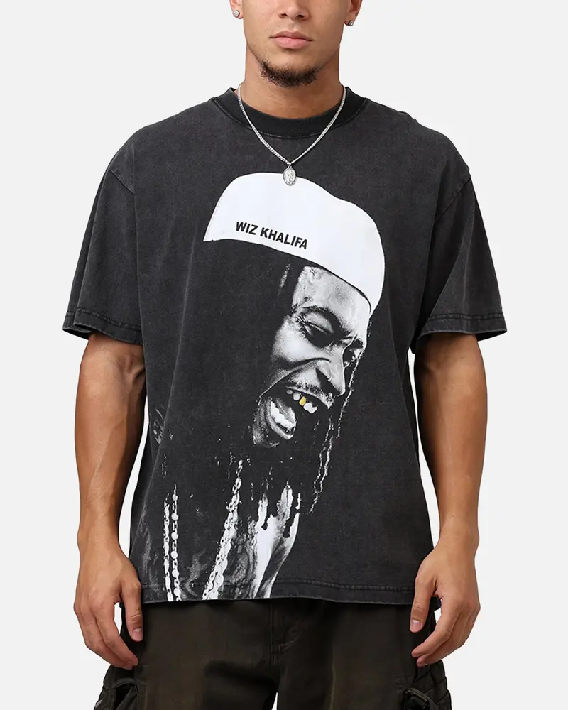 Id Supply Wiz Khalifa Big Laugh T-Shirt Washed Black 1