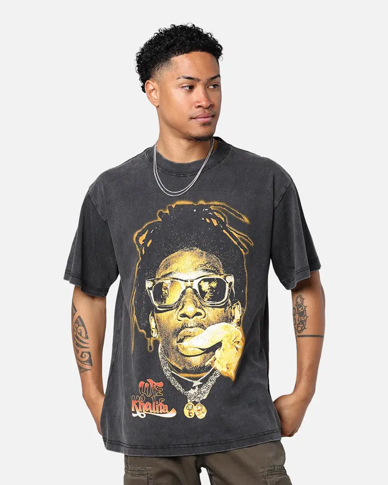 Id Supply Wiz Khalifa Smoke T-Shirt Washed Black 1