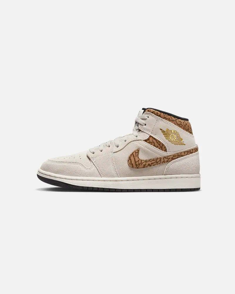 Jordan Air Jordan 1 Mid Se "Brown Elephant" Light Orewood Brown/White 1